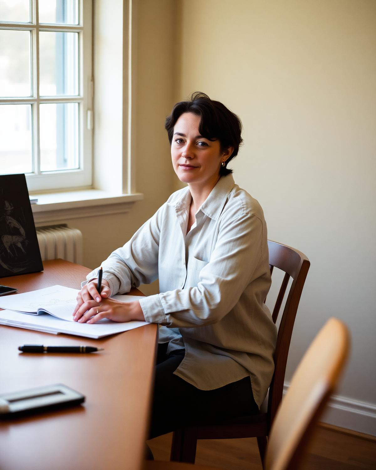 A portrait of the studio's founder